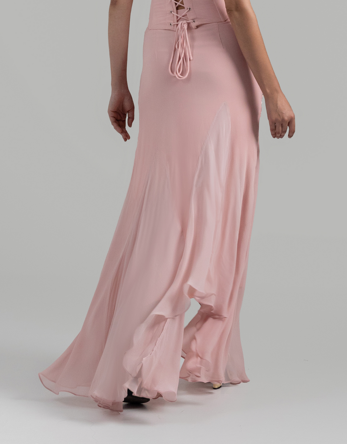 Blush Embellished Skirt