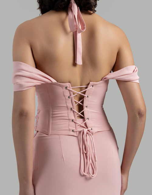 Blush Embellished Corset Top